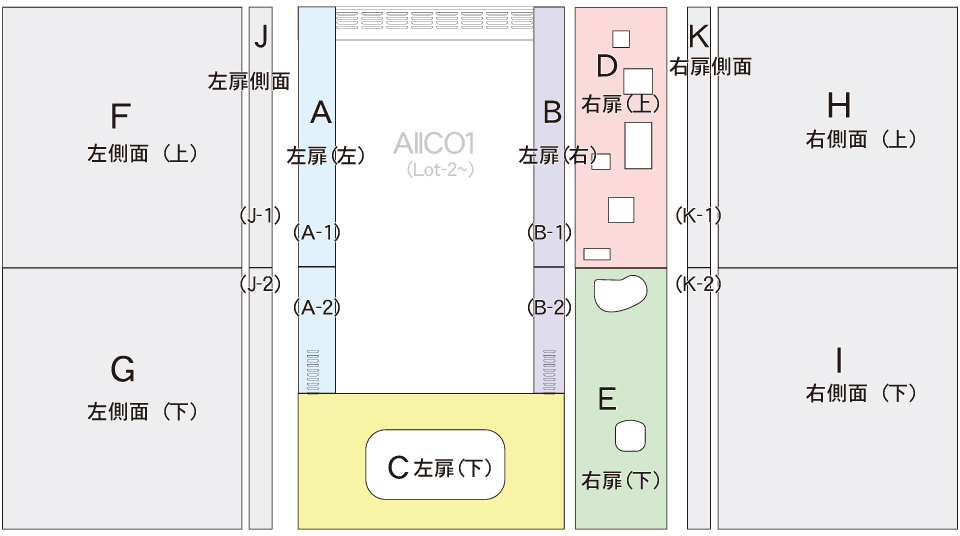 マグネット配置図AIICO1(Lot2～)